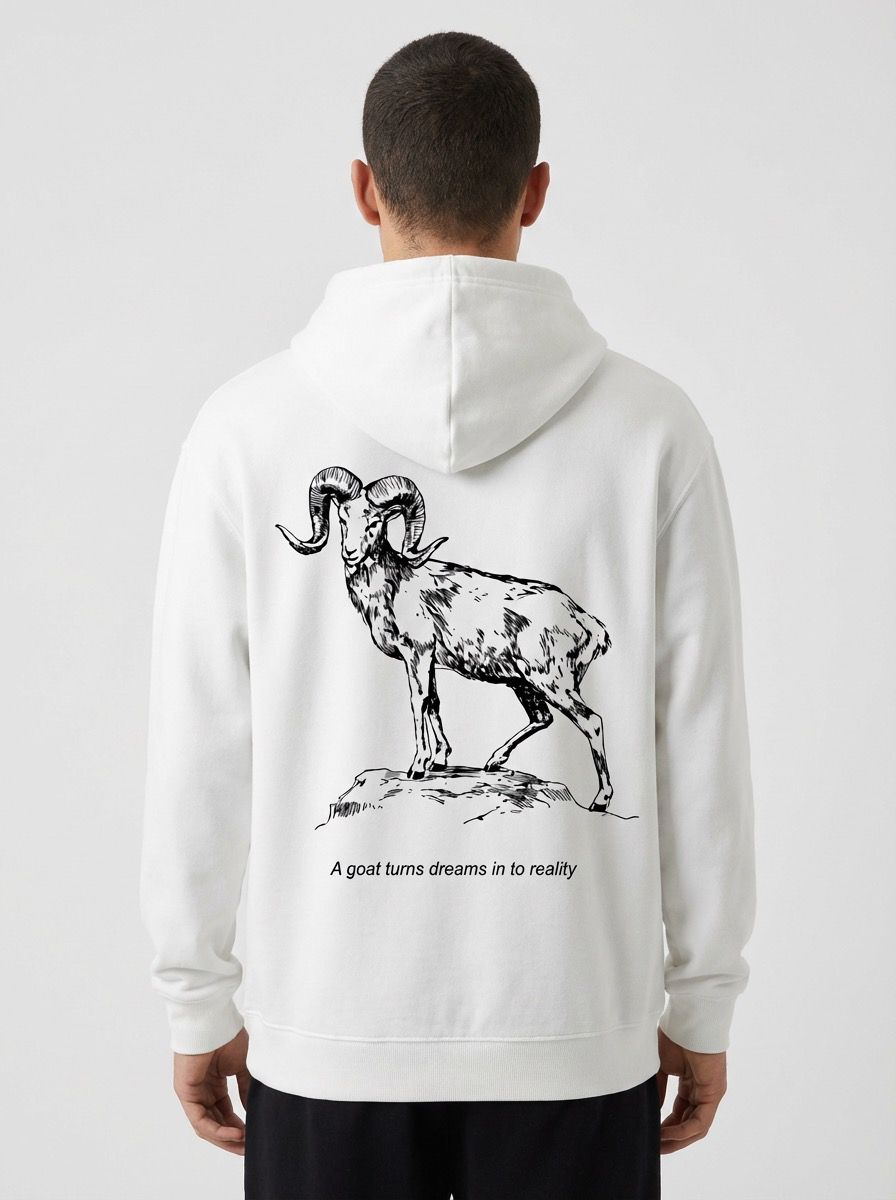 GOAT oversized hoodie white